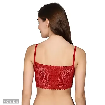 Fancy Party Wear Red Net Bra for Women-thumb3