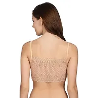 Fancy Party Wear Peach Net bra for Women-thumb1