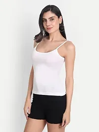 Slim Fit Sleeveless Cotton Camisole Sando For Women's  Girls Pack OF 2-thumb2