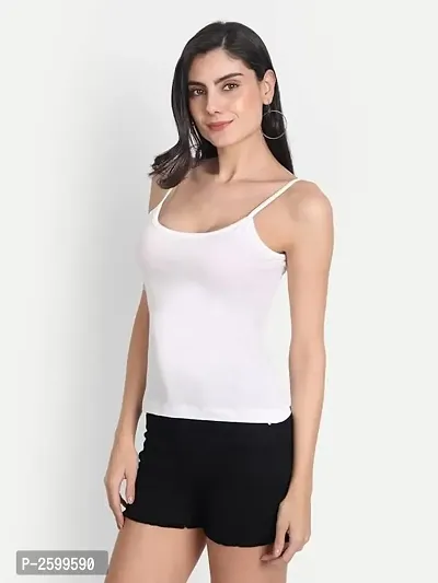Slim Fit Sleeveless Cotton Camisole Sando For Women's  Girls Pack OF 2-thumb3