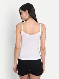 Slim Fit Sleeveless Cotton Camisole Sando For Women's  Girls Pack OF 2-thumb3