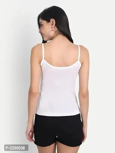 Slim Fit Sleeveless Cotton Camisole Sando For Women's  Girls Pack OF 2-thumb4