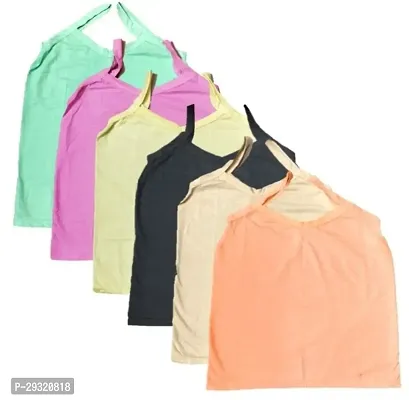 Comfortable Multicolor Camisoles for Girls-Pack of 6-thumb0