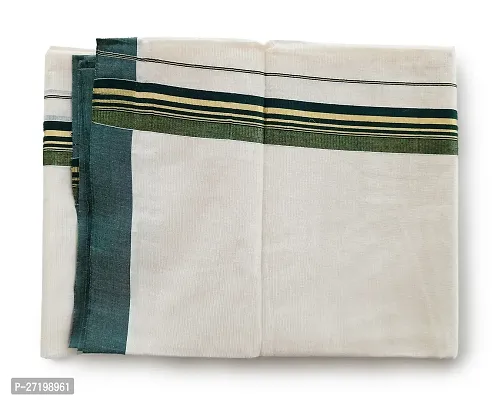 VT 4204  Mens Cotton Dhoti   4.00 Meter Dark Green-thumb4