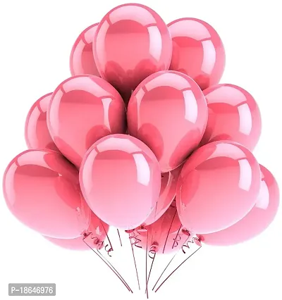 LAKSHITA CREATIVES Solid Metallic PINK balloons 225 Pcs)-thumb0