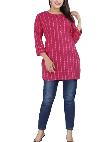 Elegant Blend Embroidered Short Kurti Kurta For Women