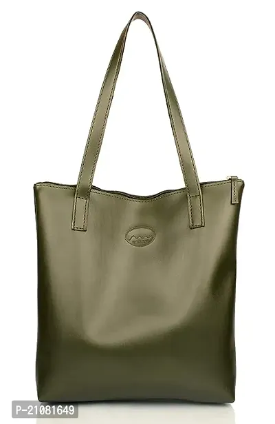 Stylish Green Nylon Self Pattern Handbags For Women