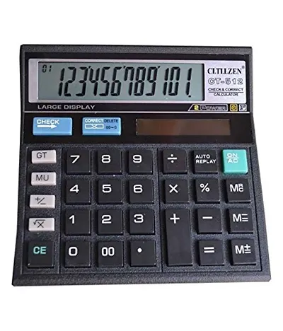 Black Financial and Business Basic Calculator (12 Digit)