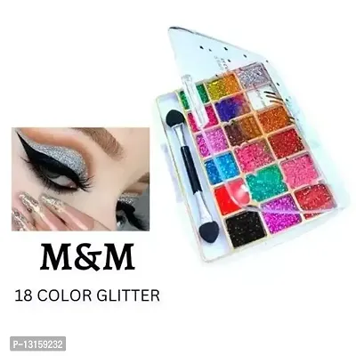 18 Colour Glitter Eyeshadow Pack Of 1