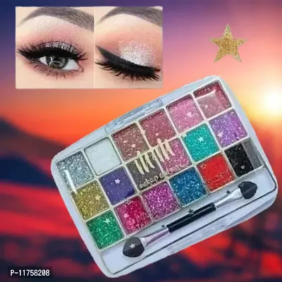 Trendy 18 Color Glitter Eye Shadow Fabulous Palette Professional Collection Full Waterproof And Smudg Proof Pack Of 1