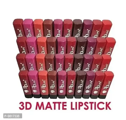 Trendy 3D Lips MIni Matte Lipstick Pack of 40 (Random Shades)