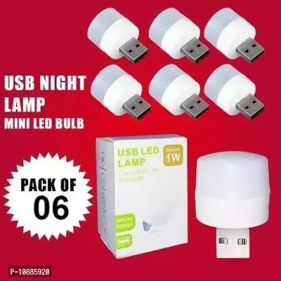 USB Mini LED Night Light Cool White USB-Pack Of 6 LED Light-thumb0