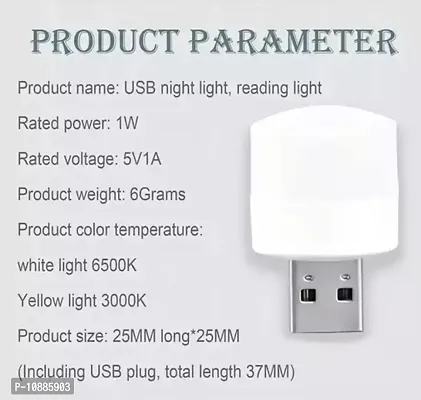 USB Mini Bulb Light With Connect All Mobile Wall Charger 4 LED Light-thumb3
