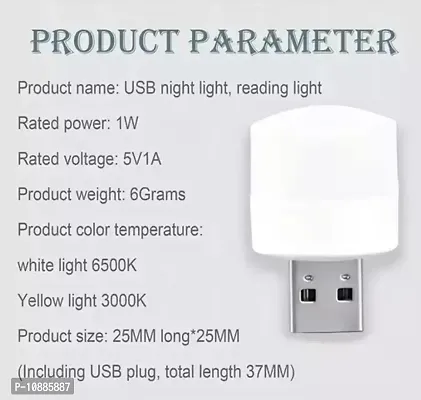 USB Mini LED Night Light Cool White USB-Pack Of 2 LED Light-thumb3