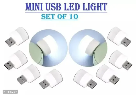 USB Mini Bulb Light With Connect All Mobile Wall Charger 8 LED Light-thumb0