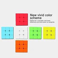 Speed Cube 3 x 3 Sticker-Less 3 D Cube Puzzle Game for Beginners and Professionals -Multicolour-thumb3