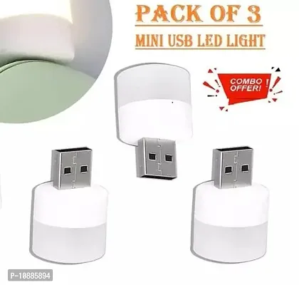USB Mini Bulb Light With Connect All Mobile Wall Charger 3 LED Light