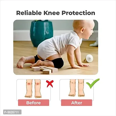Baby Elastic Soft Breathable Cotton Anti-Slip Knee Pads Elbow Safety Protector Pads For Crawling For Kids (Random Color , Pack Of 5)-thumb3