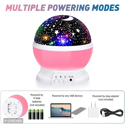 Awesome Star Master Rotating 360 Degree Moon Night Light Lamp Projector with Colors and USB Cable,Lamp for Kids Room Night Bulb (Multi Color,Pack of 1,Plastic)