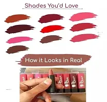 3D-Lips Matte Lipstick Pack Of 10 , Ads Yellow Kajal Pack Of 1 , 36H Black Eyeliner Pack Of 2-thumb3