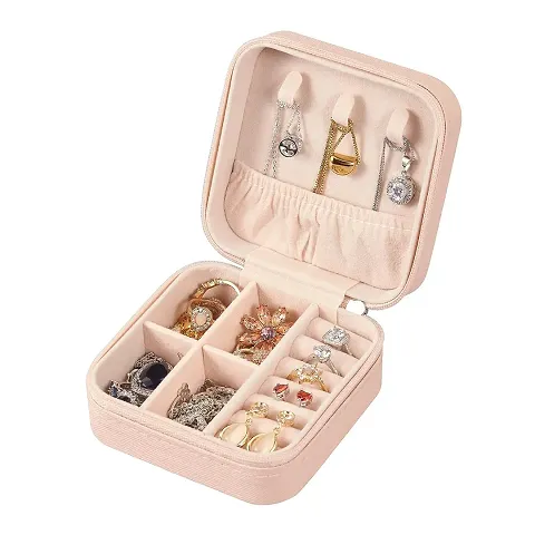 Portable Jewellery Case for Rings Earrings Necklace Use in Travelling to organise your Jewellery Vanity Box