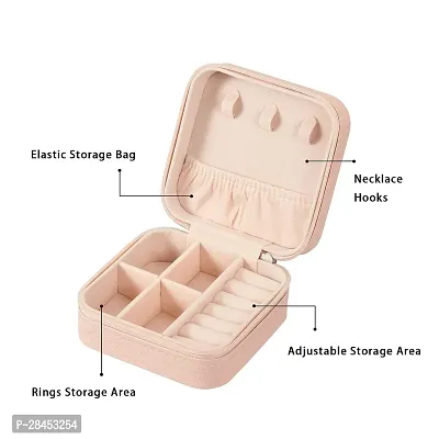 Small Jewellery Box, Travel Portable Leather Jewelry Organiser Box For Ring, Pendant, Earring, Necklace, Bracelet Organizer Storage Holder Boxes-thumb2