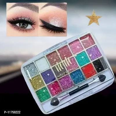 Trendy 18 Color Glitter Eyeshadow Pack Of 1-thumb0