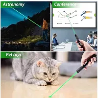 High Powered Military Burning Green Laser Pointer 650nm, Working Time Over 8000 Hours Rechargeable Green Laser-303 Pointer Party Pen Disco Light 5 Mile + Battery Shailputri (650 nm, Green)-thumb1