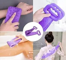 Body Scrubber With Soap Dispenser For Shower (Random Color, Pack Of 1)-thumb2