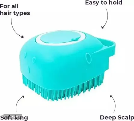 Body Scrubber With Soap Dispenser For Shower (Random Color, Pack Of 1)-thumb0