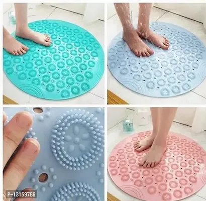 Silicone Bath Massage Mat, Shower Foot Cleaner Scrubber Foot Brush Massager Pad Pack Of 1