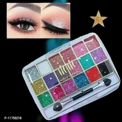 Trendy 18 Color Glitter Eyeshadow Pack Of 1