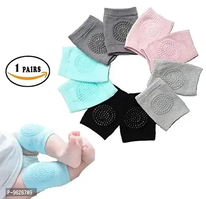 Multicolor Baby Knee Pads (Knee Socks) (Random Color , Pack Of 5)-thumb0