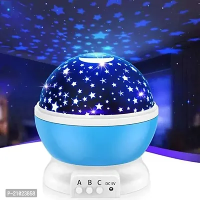 Awesome Star Master Rotating 360 Degree Moon Night Light Lamp Projector with Colors and USB Cable,Lamp for Kids Room Night Bulb (Multi Color,Pack of 1,Plastic)-thumb0