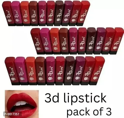 Trendy 3D Lips MIni Matte Lipstick Pack of 30 (Random Shades)