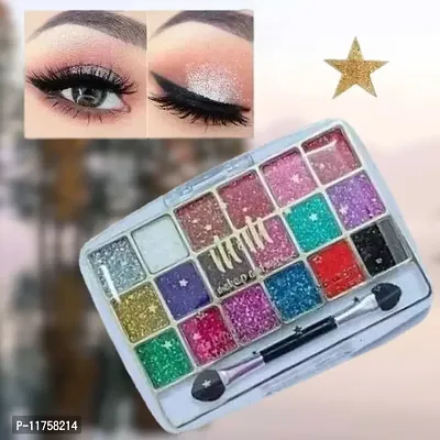 Trendy 18 Color Glitter Eyeshadow Pack Of 1