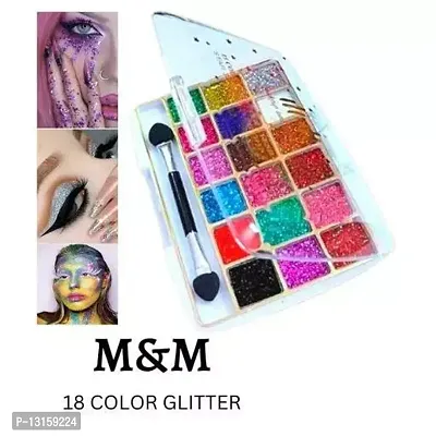 18 Colour Glitter Eyeshadow Pack Of 1