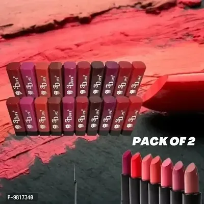 Trendy 3D Lips MIni Matte Lipstick Pack of 20 (Random Shades)