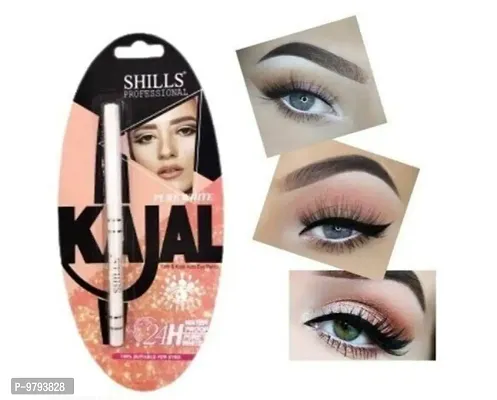 Shills Professional White Kohl And Kajal Auto Eye Pencil- 0.35 Grams-thumb0