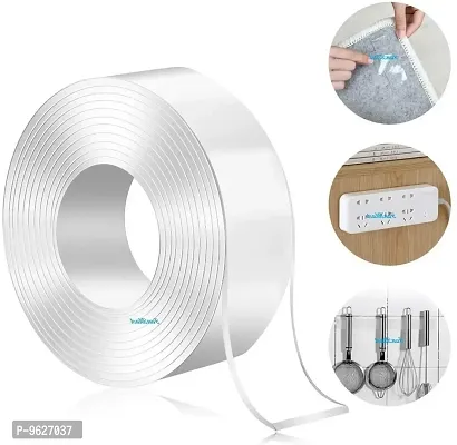 Double Sided Tape Heavy Duty - Multipurpose Removable Traceless Mounting Adhesive Tape For Walls,Strong Sticky Strips Grip Tape Tap ( Pack Of 1 )