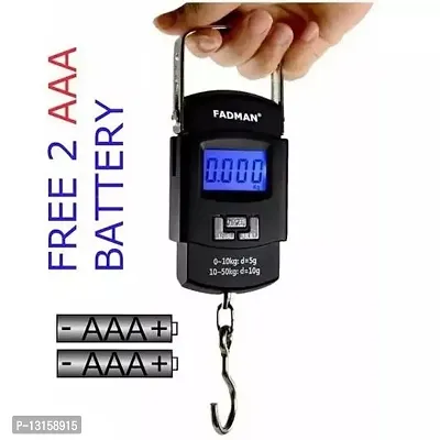 Electronic Portable Fishing Hook Type Digital LED Screen Luggage Weighing Scale, 50 Kg Pack Of 1-thumb0