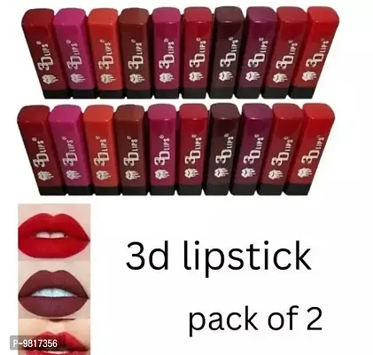 Trendy 3D Lips MIni Matte Lipstick Pack of 20 (Random Shades)-thumb0