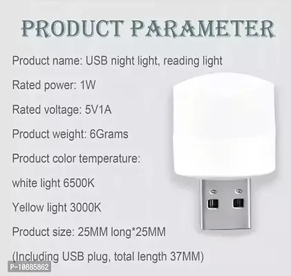 USB Mini LED Night Light Cool White USB-Pack Of 1 LED Light-thumb3