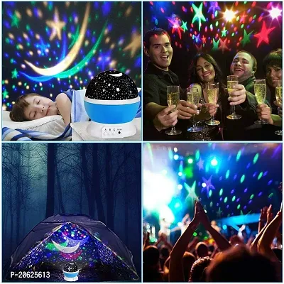 Premium Quality Star Master Rotating 360 Degree Moon Night Light Lamp Projector With Colors And USB Cable Lamp For Kids Room (Pack Of 1)-thumb0