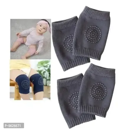 Baby Anti Slip Socks Children Short Knee-Pads (Random Color , Pack Of 2)-thumb0