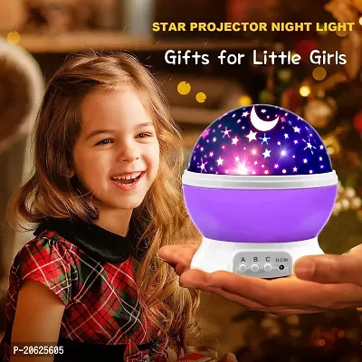 Premium Quality Star Master Rotating 360 Degree Moon Night Light Lamp Projector With Colors And USB Cable Lamp For Kids Room (Pack Of 1)-thumb0