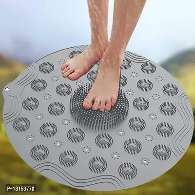 Silicone Bath Massage Mat, Shower Foot Cleaner Scrubber Foot Brush Massager Pad Pack Of 1-thumb0