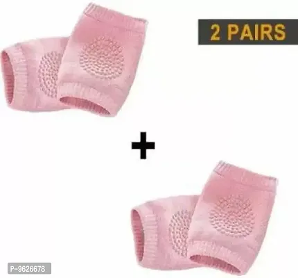 Multicolor Baby Knee Pads (Knee Socks) (Random Color , Pack Of 2)-thumb0