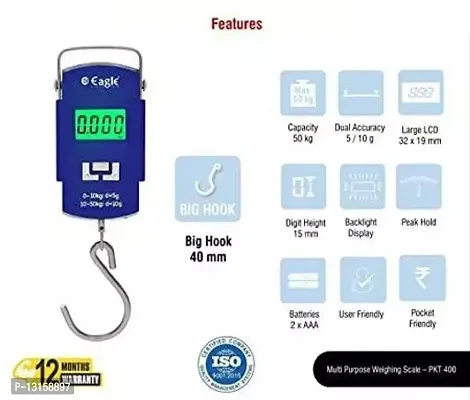 Hanging Scale, LCD Screen 50Kg Weight Capacity Portable Electronic Digital Weight Scale-thumb5