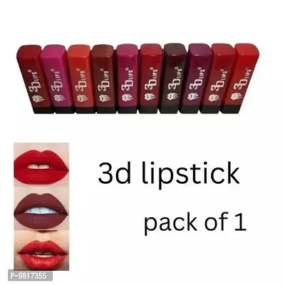 Trendy 3D Lips MIni Matte Lipstick Pack of 10 (Random Shades)-thumb0